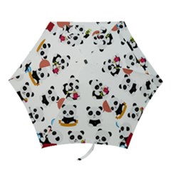 Playing Pandas Cartoons Mini Folding Umbrellas by Apen