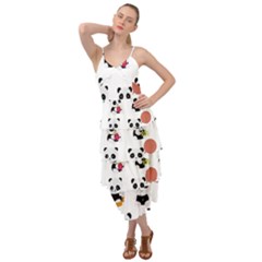 Playing Pandas Cartoons Layered Bottom Dress by Apen