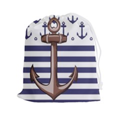 Anchor Background Design Drawstring Pouch (2xl) by Apen