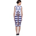 Anchor Background Design Sleeveless Velvet Midi Dress View2