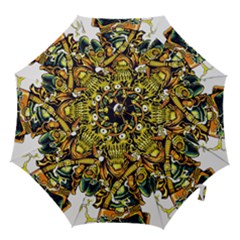 Cowboy Skeleton With Gun Illustration Hook Handle Umbrellas (small) by Sarkoni