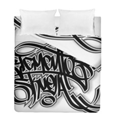 Hip Hop Music Drawing Art Graffiti Duvet Cover Double Side (full/ Double Size) by Sarkoni