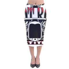 Vintage Car Hot Rod Motor Vehicle Velvet Midi Pencil Skirt by Sarkoni