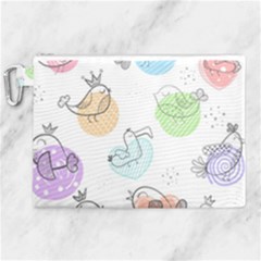 Cartoon Bird Cute Doodle Bird Canvas Cosmetic Bag (xl) by Bedest