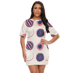 Fruits Halves Pattern Design Just Threw It On Dress by Apen