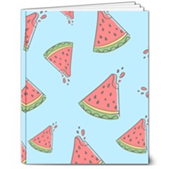 Watermelon Fruit Pattern Tropical 8  X 10  Hardcover Notebook by Apen