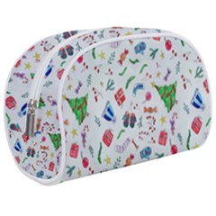 New Year Christmas Winter Pattern Make Up Case (medium) by Apen