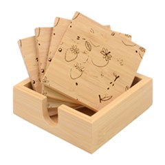 Fruit Sweet Pattern Bamboo Coaster Set by Ravend