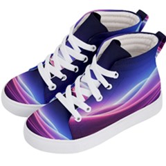 Cosmic Galaxy Quantum Art Nature Kids  Hi-top Skate Sneakers by Ravend