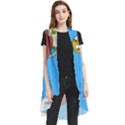 Cartoon Adventure Time Jake And Finn Sleeveless Chiffon Waistcoat Shirt View1