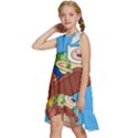 Cartoon Adventure Time Jake And Finn Kids  Frill Swing Dress View2