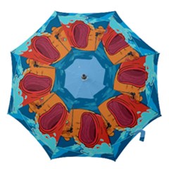 Adventure Time Fish Landscape Hook Handle Umbrellas (medium) by Sarkoni