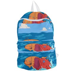Adventure Time Fish Landscape Foldable Lightweight Backpack by Sarkoni