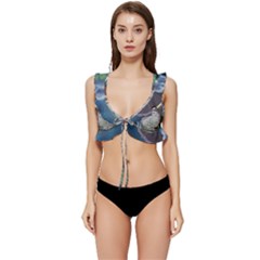 Illustration Anime Cartoon My Neighbor Totoro Low Cut Ruffle Edge Bikini Top by Sarkoni