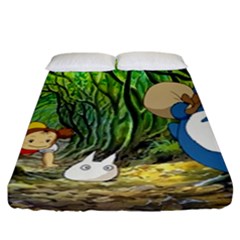 Anime My Neighbor Totoro Jungle Fitted Sheet (california King Size) by Sarkoni