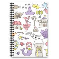 Fantasy Things Doodle Style Vector Illustration 5 5  X 8 5  Notebook by Bedest