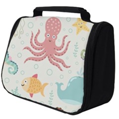 Underwater Seamless Pattern Light Background Funny Full Print Travel Pouch (big) by Bedest