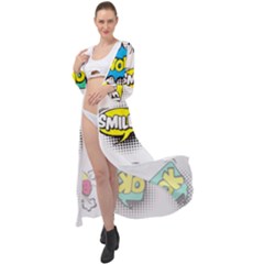Set Colorful Comic Speech Bubbles Maxi Chiffon Beach Wrap by Hannah976
