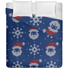 Santa Clauses Wallpaper Duvet Cover Double Side (california King Size) by artworkshop