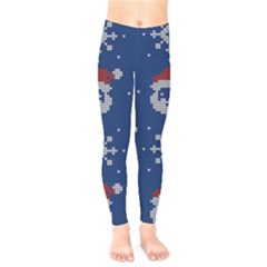 Santa Clauses Wallpaper Kids  Classic Winter Leggings by artworkshop