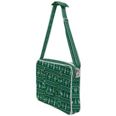 Wallpaper Ugly Sweater Backgrounds Christmas Cross Body Office Bag by artworkshop