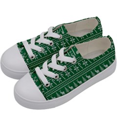 Wallpaper Ugly Sweater Backgrounds Christmas Kids  Low Top Canvas Sneakers by artworkshop