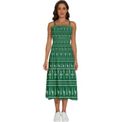 Wallpaper Ugly Sweater Backgrounds Christmas Sleeveless Shoulder Straps Boho Dress by artworkshop