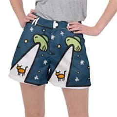 Ufo Alien Unidentified Flying Object Women s Ripstop Shorts by Sarkoni