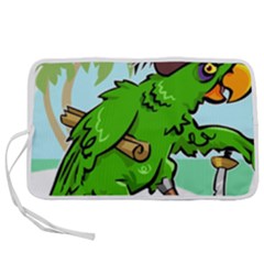 Parrot Hat Cartoon Captain Pen Storage Case (l) by Sarkoni