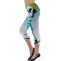 Astronaut Kiss Space Baby Lightweight Velour Capri Leggings  View3