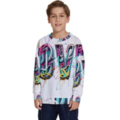 Graffiti Love Kids  Crewneck Sweatshirt by essentialimage