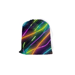 Vibrant Neon Dreams Drawstring Pouch (small) by essentialimage