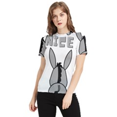 Donkey Ass Funny Nice Cute Floppy Women s Short Sleeve Rash Guard by Sarkoni