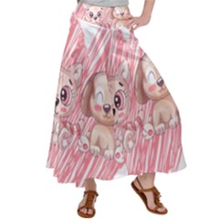 Paw Dog Pet Puppy Canine Cute Women s Satin Palazzo Pants by Sarkoni