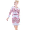 Paw Dog Pet Puppy Canine Cute Button Long Sleeve Dress View1