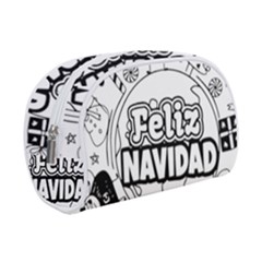 Christmas Santa Snow Happy Joy Make Up Case (small) by Sarkoni
