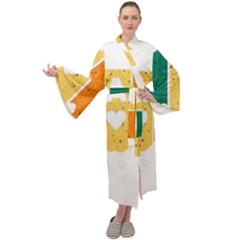 Cat Kitten Pet Animal Feline Cat Maxi Velvet Kimono by Sarkoni