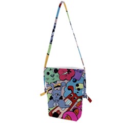 Graffiti Monster Street Theme Folding Shoulder Bag by Bedest