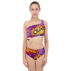 Crash Bang Adventure Time Art Boom Graffiti Spliced Up Two Piece Swimsuit by Bedest