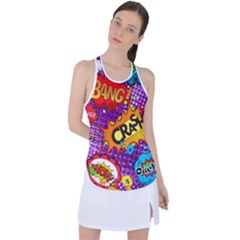 Crash Bang Adventure Time Art Boom Graffiti Racer Back Mesh Tank Top by Bedest