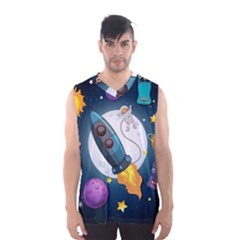 Spaceship Astronaut Space Men s Basketball Tank Top by Hannah976