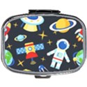 Space Seamless Pattern Cartoon Art Mini Square Pill Box View1