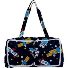 Seamless Adventure Space Vector Pattern Background Multi Function Bag by Hannah976