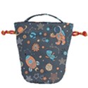 Space Seamless Pattern Art Drawstring Bucket Bag View2