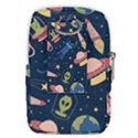 Seamless Pattern With Funny Aliens Cat Galaxy Belt Pouch Bag (Small) View2