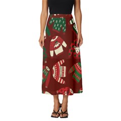 Ugly Sweater Wrapping Paper Classic Midi Chiffon Skirt by artworkshop
