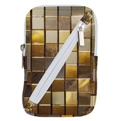 Golden Mosaic Tiles  Belt Pouch Bag (small) by essentialimage