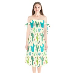 Outer Space Seamless Background Shoulder Tie Bardot Midi Dress by Hannah976