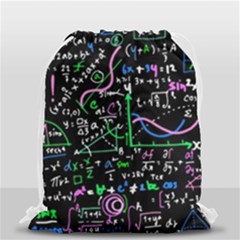 Math Linear Mathematics Education Circle Background Drawstring Bag (small) by Hannah976