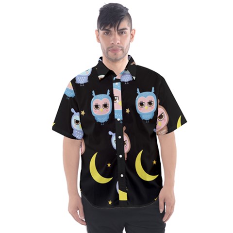 Cute Art Print Pattern Men s Short Sleeve Shirt by Apen